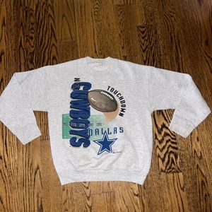 NFL Dallas Cowboys Gray Graphic Crewneck Sweatshirt